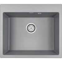 Кухонная мойка Paulmark Kante 60 PM106052-GRM Серый металлик — фото 1, Кухонные мойки