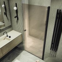 Товар: Душевая дверь Maybah Glass MGD-799-6 600x1980 на монопетле Черный стекло бронзовое матовое - фото 3 Душевая дверь Maybah Glass MGD-799-6 600x1980 на монопетле Черный стекло бронзовое матовое — фото 3, Душевые двери в нишу