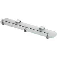 Стеклянная полка WasserKRAFT Berkel K-6844 Хром — фото 1, Полки для ванной и душа