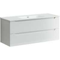 Тумба под раковину Sancos Norma 2.0 120 NR2.0120-1W подвесная Белый глянец — фото 1, Мебель для ванной