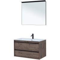 Тумба с раковиной Aquanet Lino 90 271950 подвесная Дуб Веллингтон — фото 6, Тумбы с раковиной