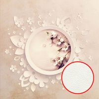 Фреска Ortograf 3D 30746 Фактура флок FLK Флизелин (2,7*2,7) Розовый, Цветы/Абстракция — фото 1, Фрески