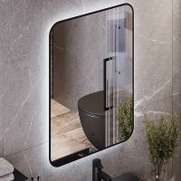 Зеркало Bond Loft 60x80 M35ZE-6080 с подсветкой Черное глянцевое с бесконтактным выключателем — фото 2, Зеркала в ванную комнату