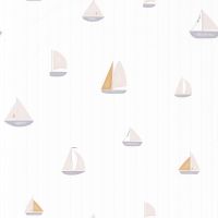 Обои детские Casadeco Rose Nino 85661222 Винил на флизелине (0,53*10,05) Бежевый, Корабли — фото 1, Обои для стен