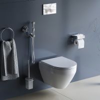 Товар: Комплект унитаза с инсталляцией AM.PM Spirit V2.0 CK70HA с сиденьем Микролифт с клавишей смыва Хром с гигиеническим душем и аксессуарами для ванной комнаты - фото 5 Комплект унитаза с инсталляцией AM.PM Spirit V2.0 CK70HA с сиденьем Микролифт с клавишей смыва Хром с гигиеническим душем и аксессуарами для ванной комнаты — фото 5, Комплекты унитаз + инсталляция