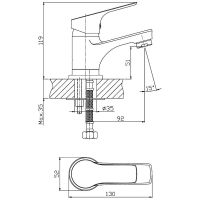 Товар: Смеситель для раковины Orange Dia M45-021cr Хром - фото 9 Смеситель для раковины Orange Dia M45-021cr Хром — фото 9, Смесители для раковины
