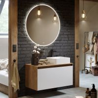 Зеркало Aqwella Moon A 100 MOON0210AH с подсветкой и подогревом с бесконтактным выключателем — фото 2, Мебель для ванной