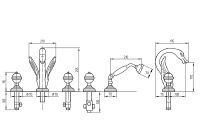 Товар: Смеситель на борт ванны Migliore Luxor 24243 Золото - фото 2 Смеситель на борт ванны Migliore Luxor 24243 Золото — фото 2, Смесители
