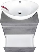 Тумба под раковину Style Line Атлантика Люкс Plus 80 подвесная Темный бетон арт-СС-00002283 — фото 7, Тумбы под раковину