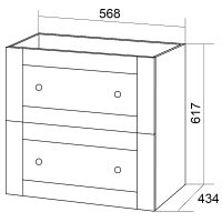 Тумба под раковину Бриклаер Хелена 60 4627125416408 подвесная Рамочный белый — фото 10, Мебель для ванной