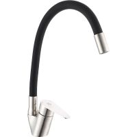 Смеситель для кухни Ростовская Мануфактура Сантехники SUS126BL-016F Нержавеющая сталь Черный — фото 2, Смесители