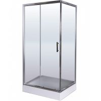 Душевой уголок Esbano ESR-8022 100x80 ESUGR8022 профиль Хром стекло рифленое — фото 1, Душевые уголки