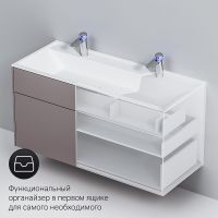 Тумба под раковину AM.PM Inspire V2.0 120 M50AFHX1203EGM подвесная Серая матовая — фото 7, Тумбы под раковину
