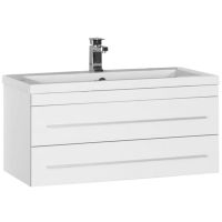 Тумба с раковиной Aquanet Верона 90 212866 подвесная Белая — фото 1, Тумбы с раковиной