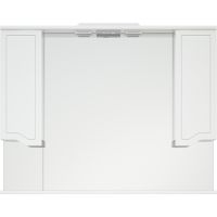 Зеркало со шкафом Corozo Мирра 105/С SD-00001545 с подсветкой Белое с механическим выключателем — фото 1, Зеркальные шкафы в ванную