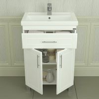 Тумба под раковину СанТа Дублин 60 223003 Белая — фото 4, Тумбы под раковину