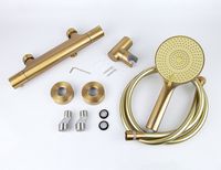 Смеситель для душа Kaiser Serio 05377-3 с термостатом Шлифованное золото — фото 5, Смесители