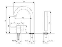 Смеситель на борт ванны Migliore Fortis 18650 Хром — фото 5, Смесители на борт ванны