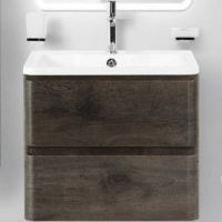 Тумба под раковину BelBagno ALBANO-600-2C-SO-RNG подвесная Rovere Nature Grigio — фото 1, Тумбы под раковину