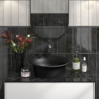 Раковина-чаша Kerama Marazzi Canaletto 40 CN.wb.40\BLK.M Черная матовая — фото 2, Раковины накладные