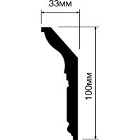 Карниз HIWOOD L1902M 2000x100x33 мм — фото 2, Карнизы