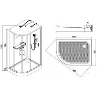 Товар: Душевая кабина Esbano ES-L115CR 115x85 R ESKL115CRR без гидромассажа - фото 20 Душевая кабина Esbano ES-L115CR 115x85 R ESKL115CRR без гидромассажа — фото 20, Душевые кабины
