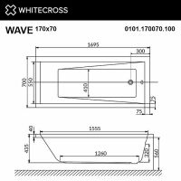 Товар: Акриловая ванна Whitecross Wave 170x70 0101.170070.100 без гидромассажа - фото 4 Акриловая ванна Whitecross Wave 170x70 0101.170070.100 без гидромассажа — фото 4, Ванны