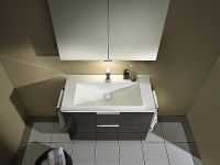 Зеркальный шкаф Burgbad Eqio 90 SPGT090F2010 с подсветкой Серый — фото 7, Мебель для ванной