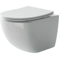 Комплект унитаза Ceramicanova Forma CN3009 с сиденьем Микролифт и инсталляцией WeltWasser WW Marberg 507 10000005949+10000005953 с клавишей смыва Хром глянцевый — фото 2, Унитазы