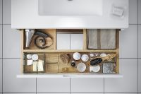 Тумба под раковину Excellent Tuto 80 MLEX.0103.800.WHBL подвесная Белый Дуб — фото 6, Мебель для ванной