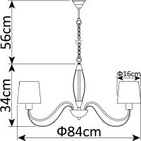 Люстра Artelamp Orlean A9310LM-8WG Белая с золотом — фото 5, Люстры