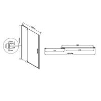 Душевая дверь Vincea Extra 120 VDP-1E1112CL профиль Хром стекло прозрачное — фото 7, Душевые двери в нишу