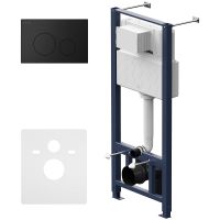 Инсталляция AM.PM Pro I012704.9038 для подвесного унитаза с Черной матовой клавишей смыва — фото 1, Инсталляции для унитазов