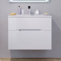 Тумба под раковину Jorno Modul 80 Mоl.01.77/P/W подвесная Белый глянец — фото 2, Тумбы под раковину