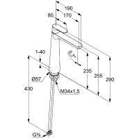 Товар: Смеситель для раковины Kludi Louva 242860575 Хром - фото 2 Смеситель для раковины Kludi Louva 242860575 Хром — фото 2, Смесители
