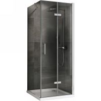 Душевой уголок Abber Zart 80x80 AG08080P-S81 профиль Хром стекло прозрачное — фото 2, Квадратные душевые уголки