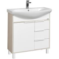 Тумба под раковину Aquaton Рико 80 1A215401RIB90 Белый Ясень фабрик — фото 1, Тумбы под раковину