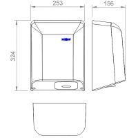Сушилка для рук Nofer Fuga 01851.B Нержавеющая сталь глянцевая — фото 4, Сушилки для рук