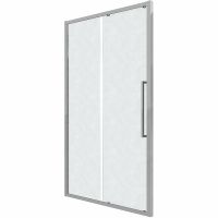 Душевая дверь Grossman Cosmo 110 100.K33.02.110.10.02 профиль Хром стекло шиншилла — фото 2, Раздвижные душевые двери