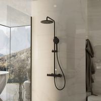 Душевая система Vincea Rondo VSFS-1R0MB Черная матовая — фото 2, Душевые стойки