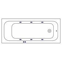 Акриловая ванна Whitecross Vibe 180x75 0105.180075.100.SOFT.WH с гидромассажем — фото 6, Ванны