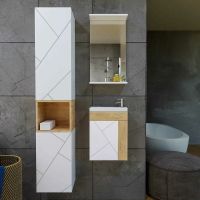 Тумба под раковину Бриклаер Кристалл 40 4627125416057 подвесная Белая — фото 3, Мебель для ванной