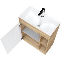 Товар: Тумба с раковиной 1MarKa Lido 60Н У83300 Дуб сонома Белый - фото 2 Тумба с раковиной 1MarKa Lido 60Н У83300 Дуб сонома Белый — фото 2, Тумбы с раковиной