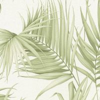 Обои Livingwalls Michalsky 3 36505-1 Винил на флизелине (0,53*10,05) Белый/Зеленый, Листья — фото 1, Обои для стен