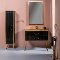 Товар: Зеркало Boheme Armadi Art Monaco 70 566-BG с подсветкой Черный глянец Золото - фото 4 Зеркало Boheme Armadi Art Monaco 70 566-BG с подсветкой Черный глянец Золото — фото 4, Мебель для ванной