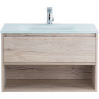 Тумба под раковину BelBagno Kraft 80 KRAFT-800-1C-SO-RGB подвесная Rovere Galifax Bianco — фото 2, Тумбы под раковину