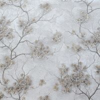 Обои Wiganford by Solo Fusion ER71315 Винил на флизелине (1,06*10,05) Бежевый/Серый, Деревья/Цветы — фото 1, Обои для стен