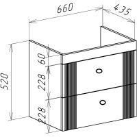 Тумба под раковину Bellezza Виана 70 4633811270018 подвесная Белая — фото 6, Тумбы под раковину