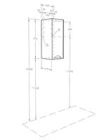 Подвесной шкаф Aquaton Сильва 32 L 1A215703SIW7L Дуб полярный — фото 6, Шкафы для ванной
