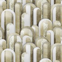 Панно Zambaiti Parati Trussardi VII 18976 Винил на флизелине (3*3) Золото/Серый, Абстракция — фото 1, Обои для стен